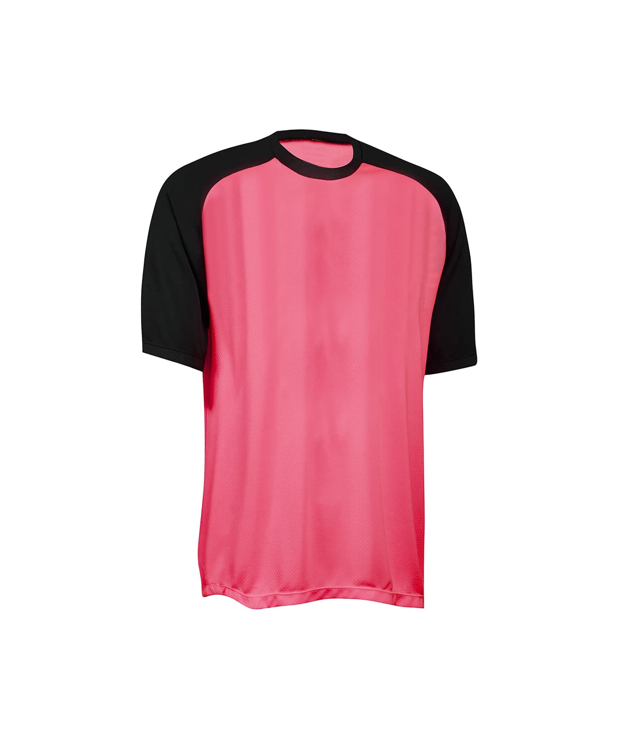 Pink and black soccer jersey