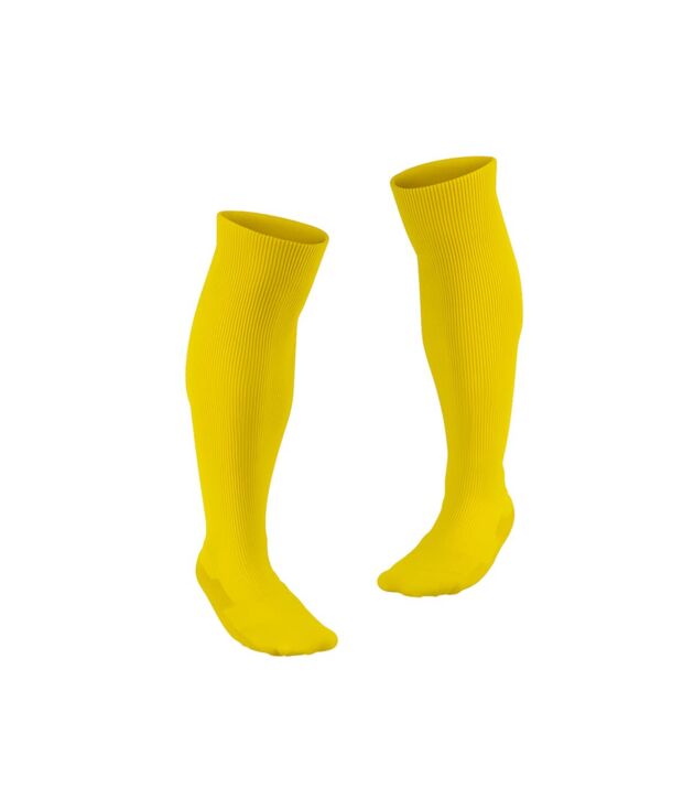 Bright yellow performance soccer socks